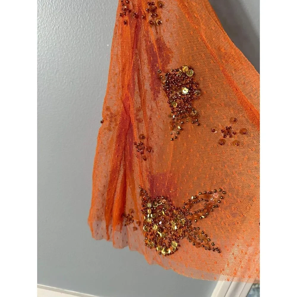 New Free People Summer Spice Top size Small in orange color